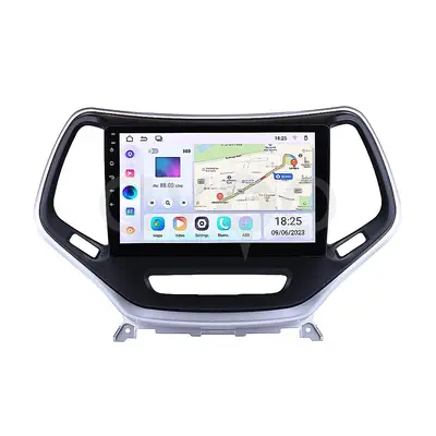Jeep Cherokee 10 İnç 2014-2015 Gri Multimedya Çerçevesi