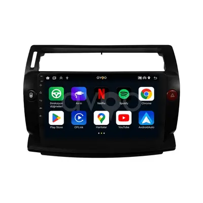 Citroen C4 Android Siyah Multimedya Sistemi (2005-2011)
