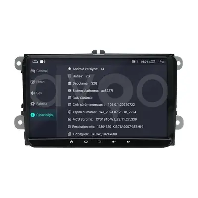 Volkswagen Universal OEM 9.0 İnç Android Multimedya 2+32 GB