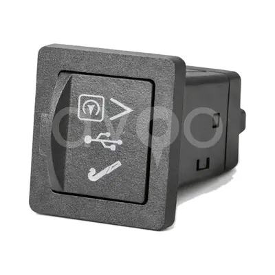 Araç İçi Kare USB AUX Giriş Paneli (Çift USB + AUX)