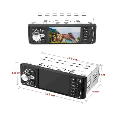 4.1 İnç Bluetooth'lu MP5 Oto Teyp 4022D (Tek Din, USB, AUX, FM)