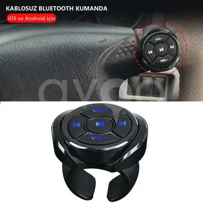 Bluetooth Direksiyon Kumandası, Telefon Müzik Kontrolü (Yüzük Tipi)
