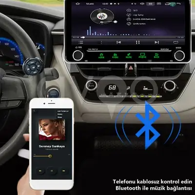 Bluetooth Direksiyon Kumandası, Telefon Müzik Kontrolü (Yüzük Tipi)