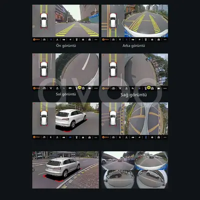 360 Derece Araç Kamera Sistemi 1080P AHD (4 Kameralı Kit)