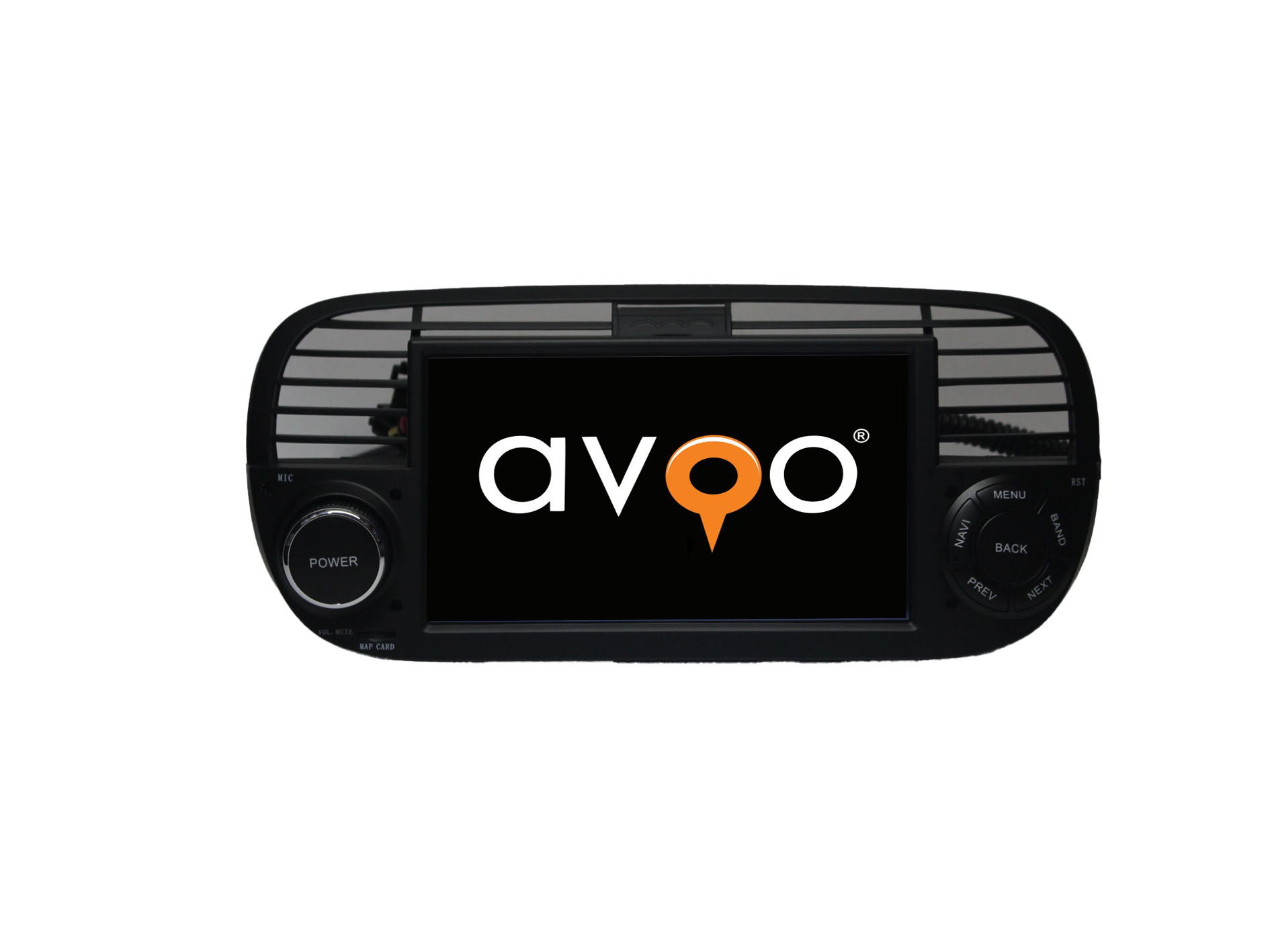 Fiat 500 9 İnç 2009-2015 Siyah Multimedya Çerçevesi