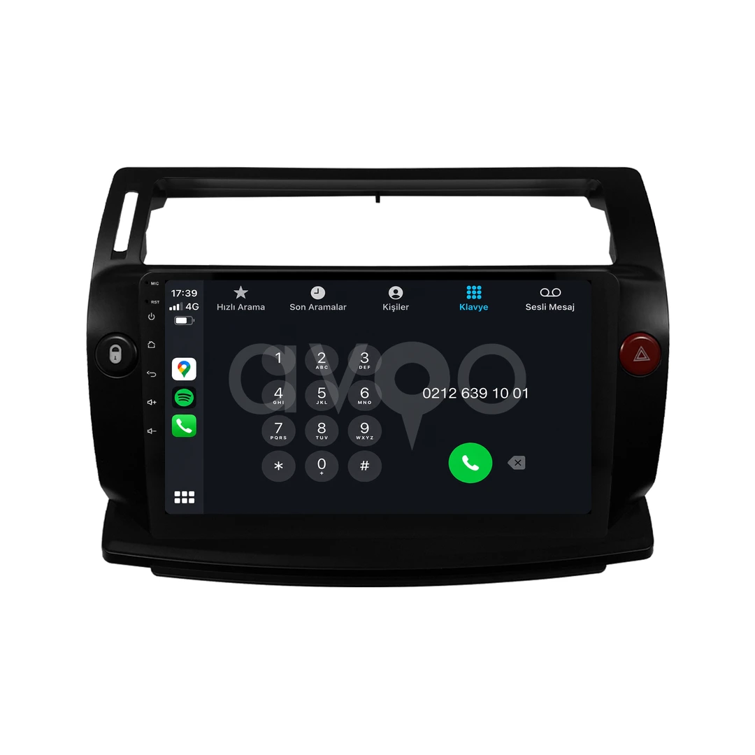Citroen C4 Android Siyah Multimedya Sistemi (2005-2011)