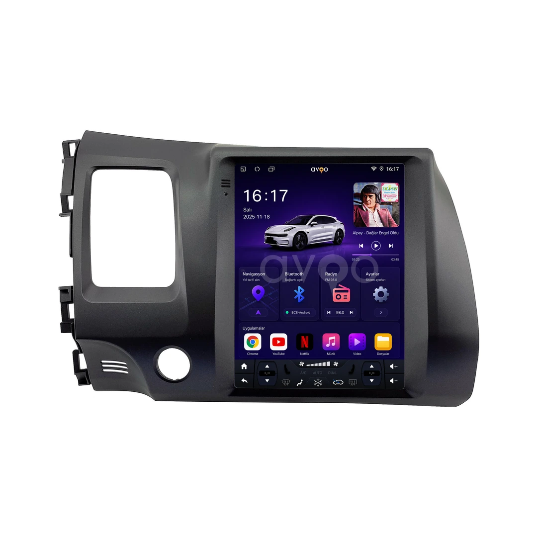 Honda Civic Android Tesla Multimedya Sistemi (2007-2012)
