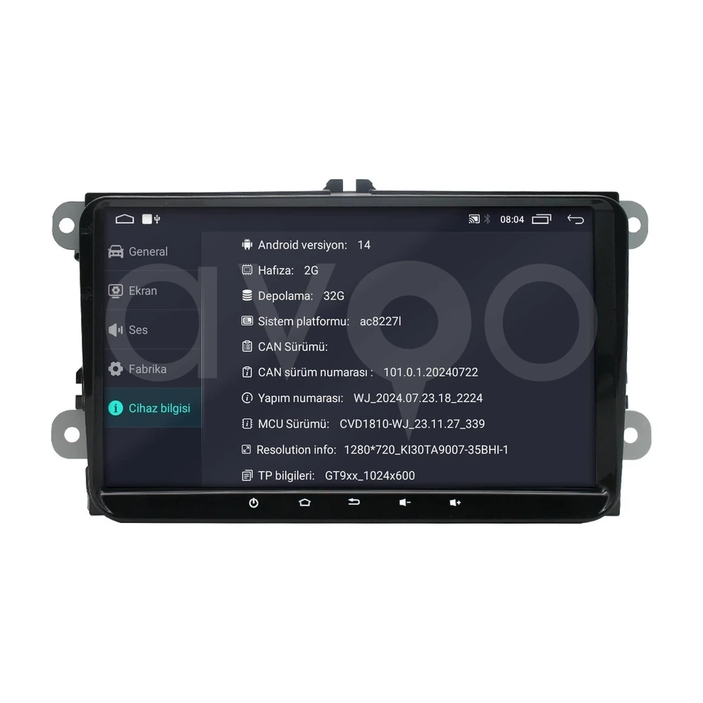 Volkswagen Universal OEM 9.0 İnç Android Multimedya 2+32 GB