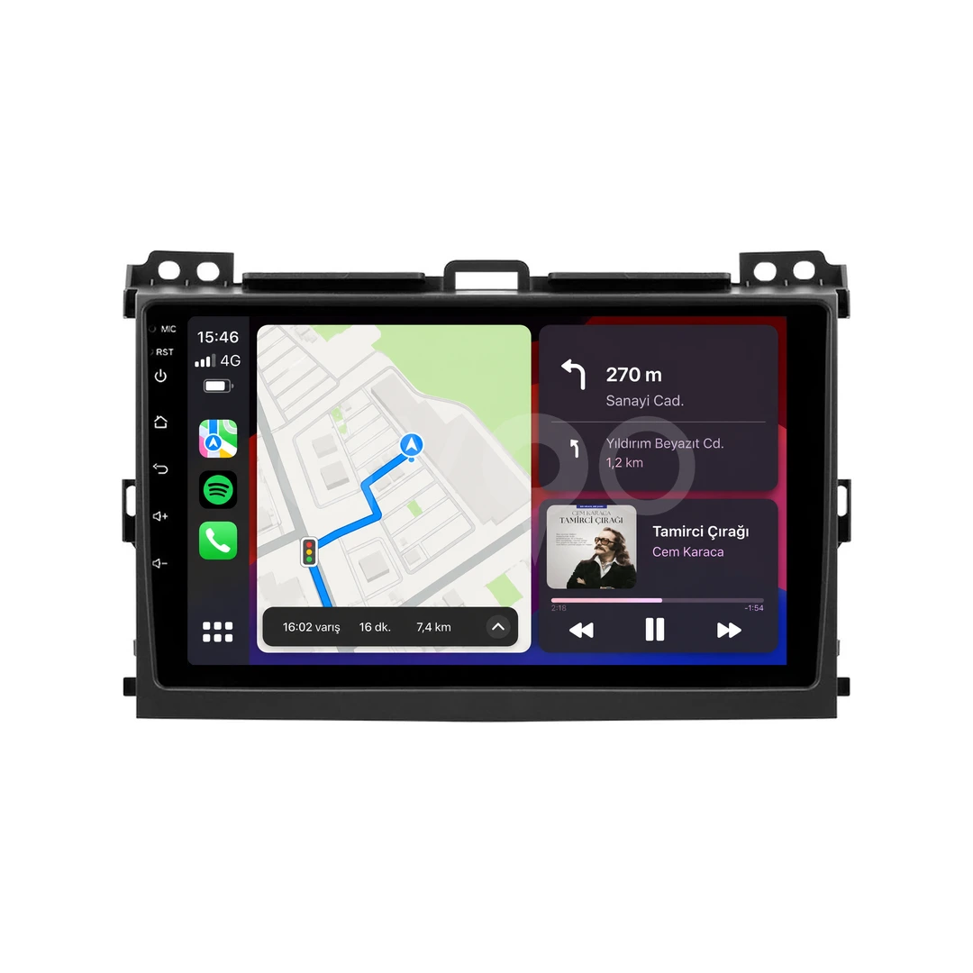Toyota Land Cruiser Prado Android Multimedya Sistemi (2003-2009)