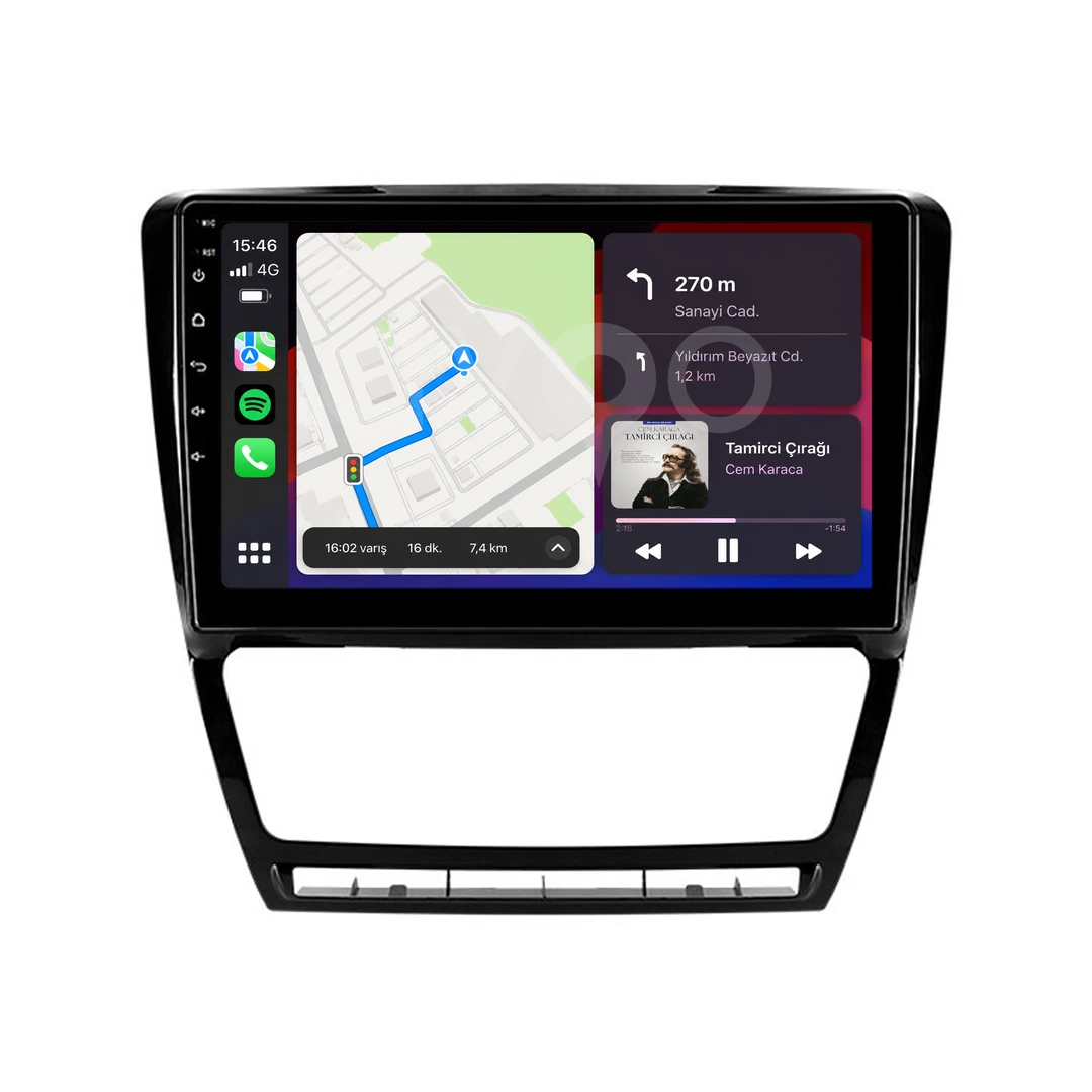 Skoda Octavia Android Siyah Multimedya Sistemi (2008-2012)
