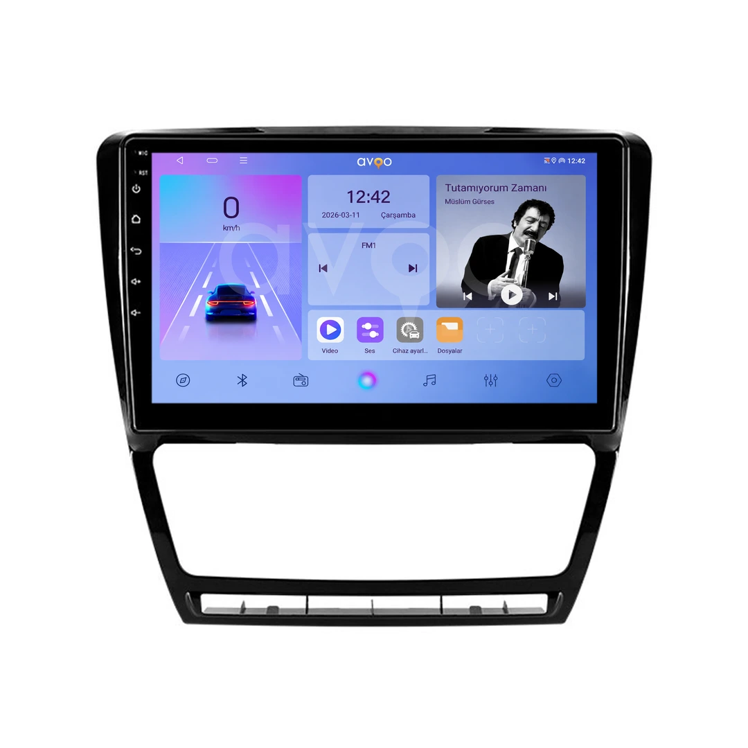Skoda Octavia Android Siyah Multimedya Sistemi (2008-2012)