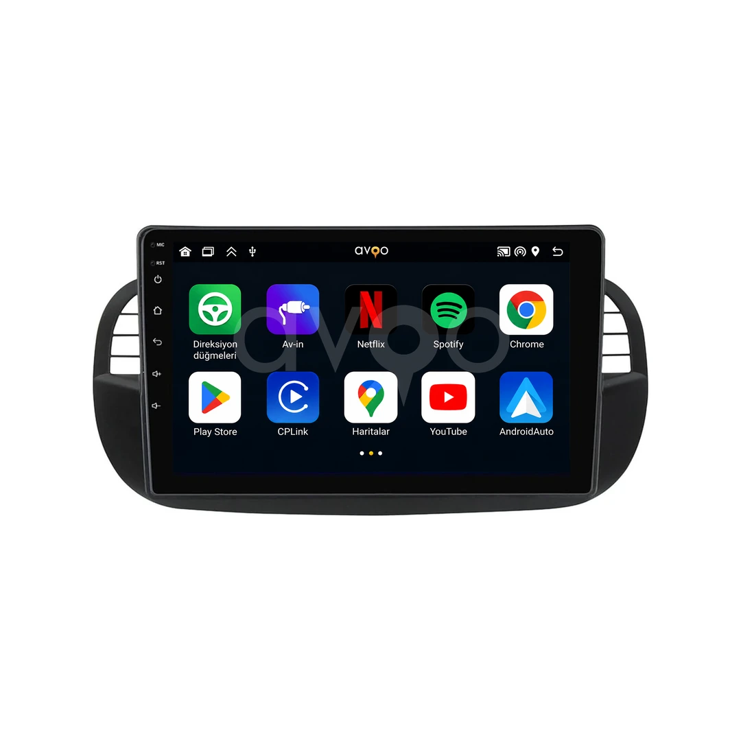 Fiat 500C Android Siyah Multimedya Sistemi (2009-2015)