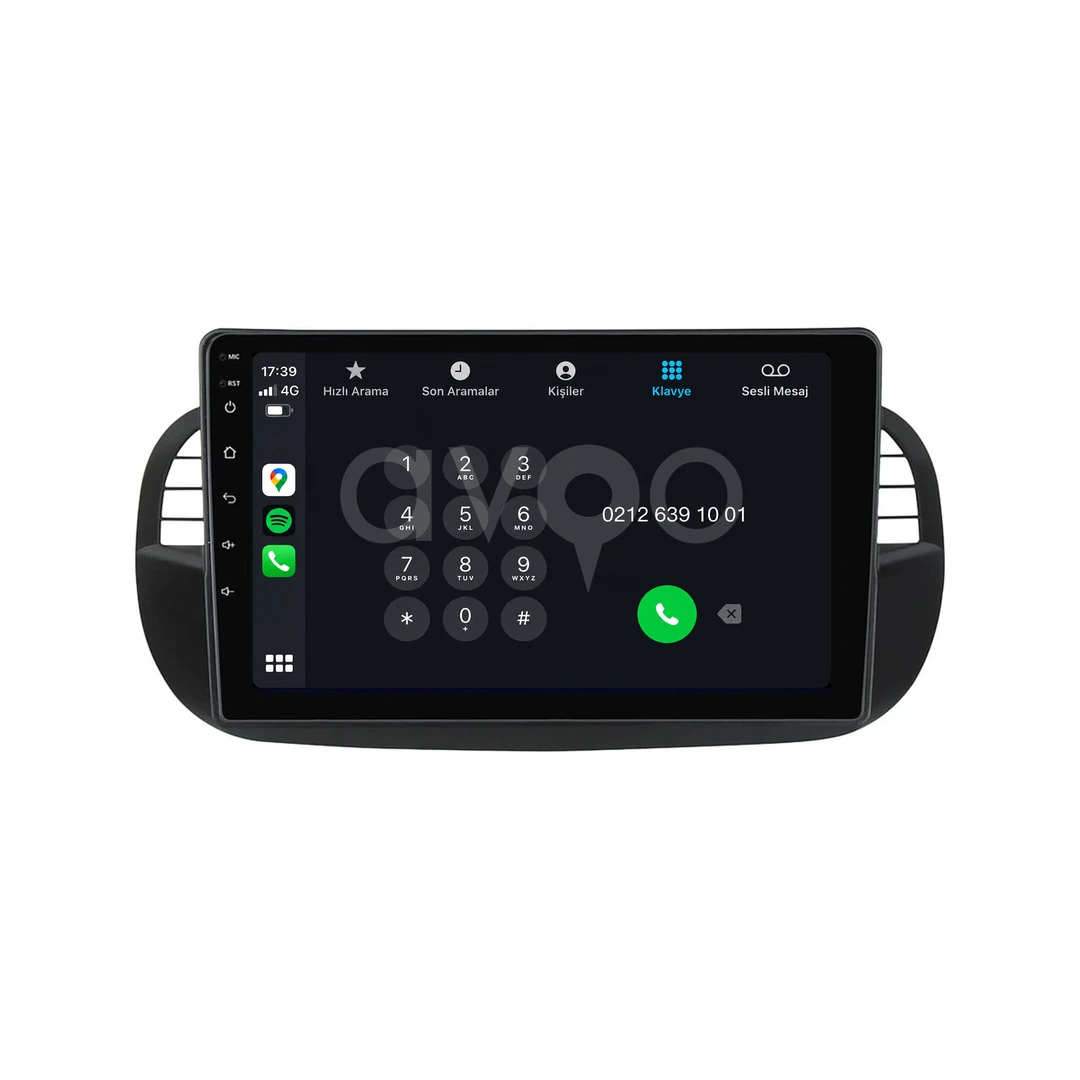 Fiat 500 Android Siyah Multimedya Sistemi (2009-2015)