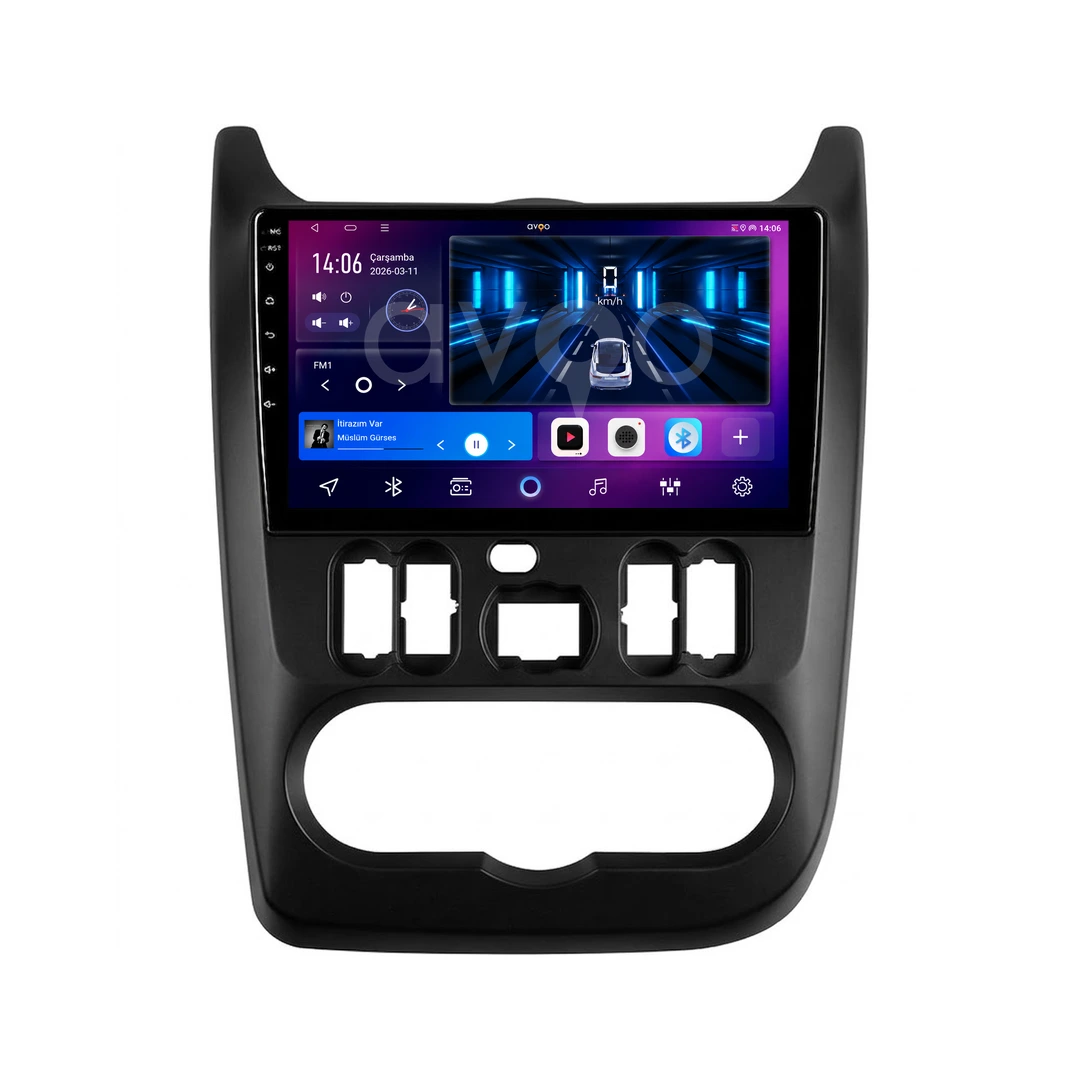 Dacia Sandero Android Siyah Multimedya Sistemi (2009-2012)