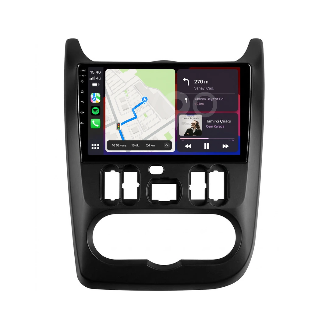 Dacia Duster Android Siyah Multimedya Sistemi (2010-2013)