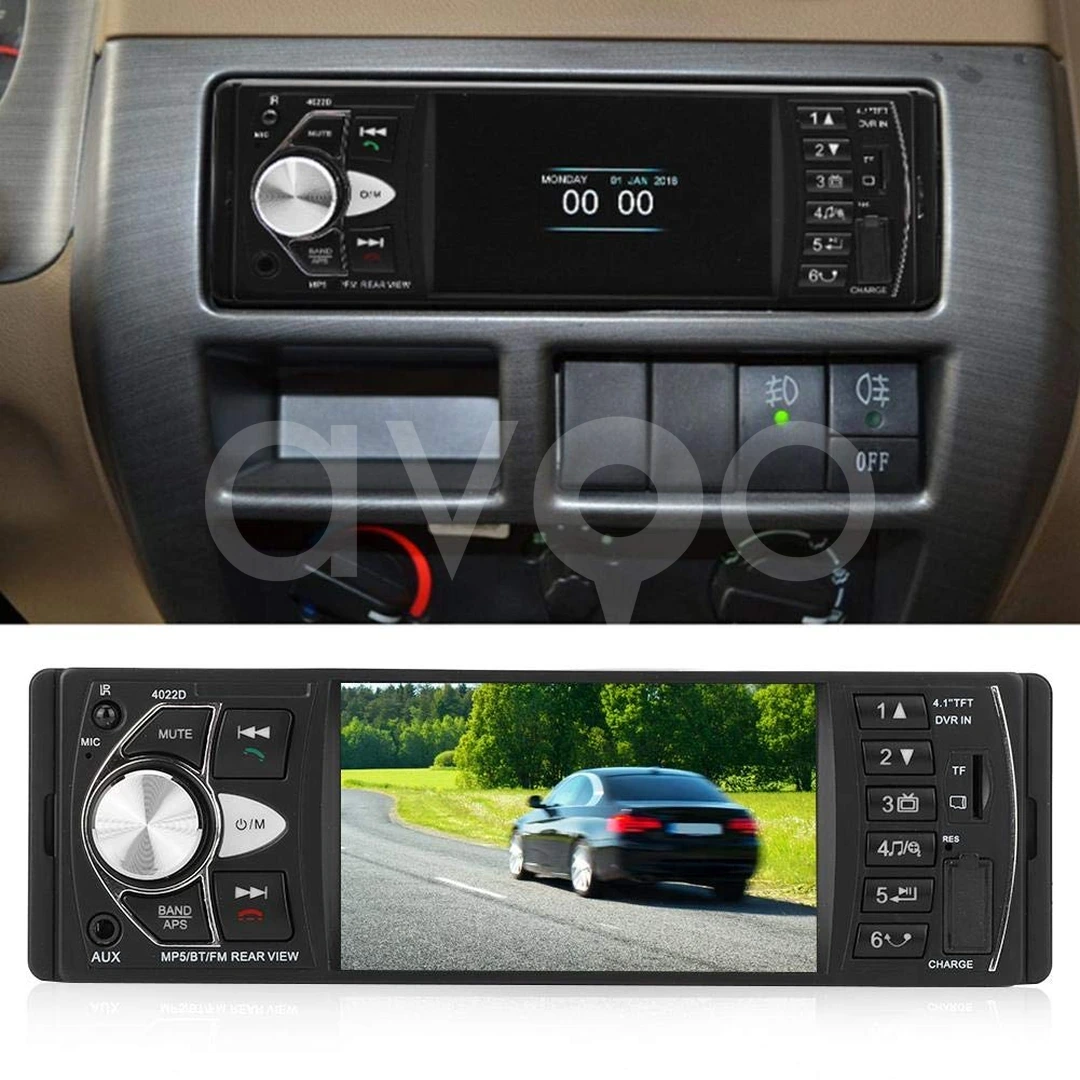 4.1 İnç Bluetooth'lu MP5 Oto Teyp 4022D (Tek Din, USB, AUX, FM)