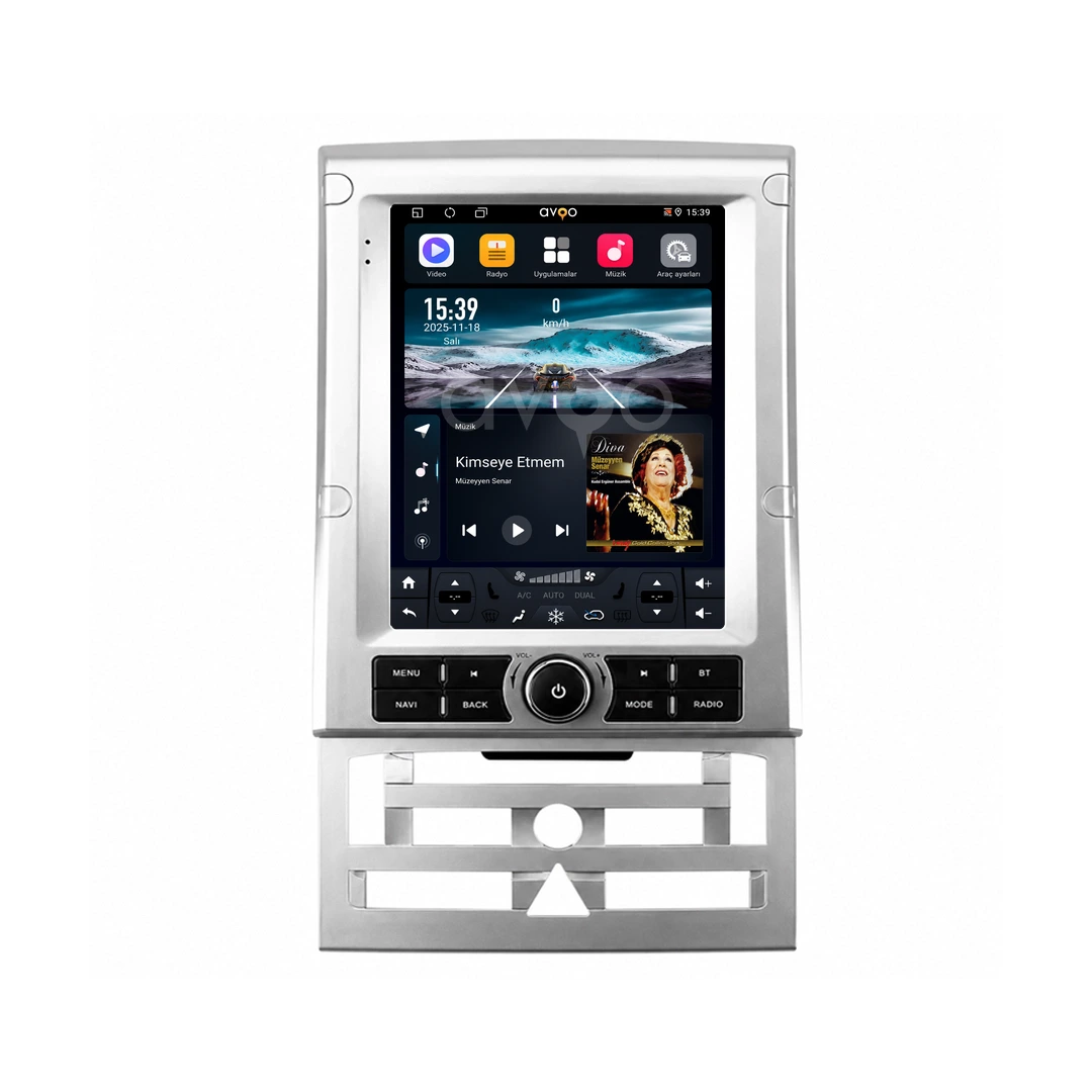 Peugeot 407 Android Tesla Multimedya Sistemi (2004-2011)