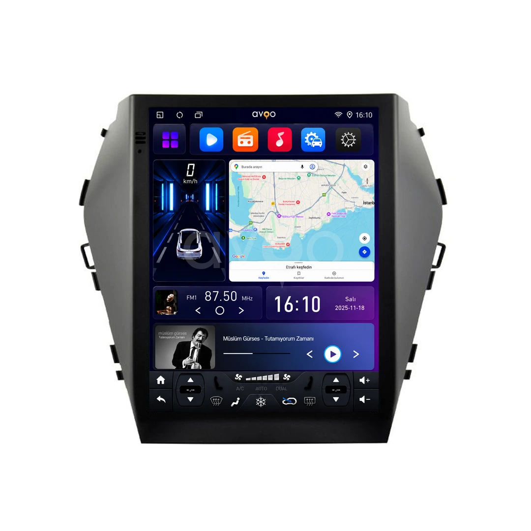 Hyundai Santa Fe Android Tesla Multimedya Sistemi (2012-2016)