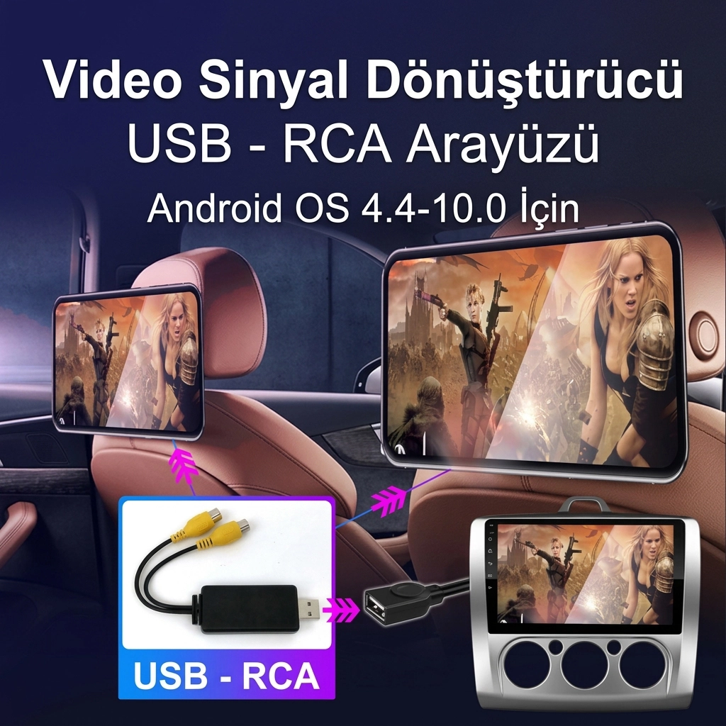 Android Multimedya USB - RCA Video Çıkış Dönüştürücü