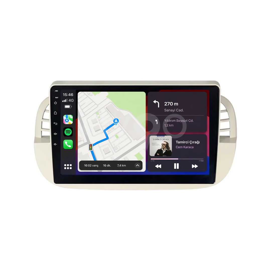 Fiat 500C Android Multimedya Sistemi (2009-2015)