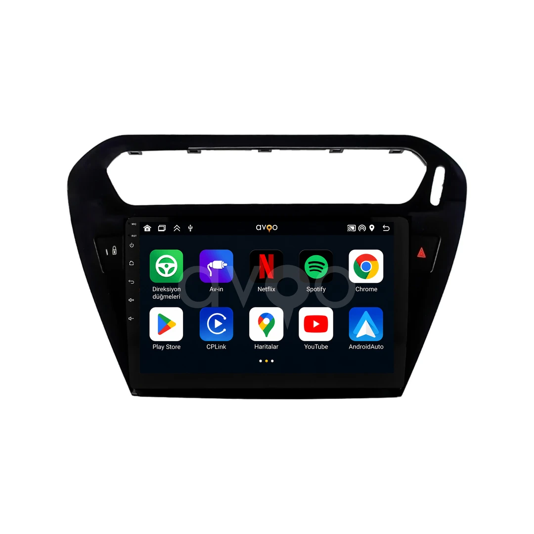 Citroen C-Elysee Android Siyah Multimedya Sistemi (2012-2024)