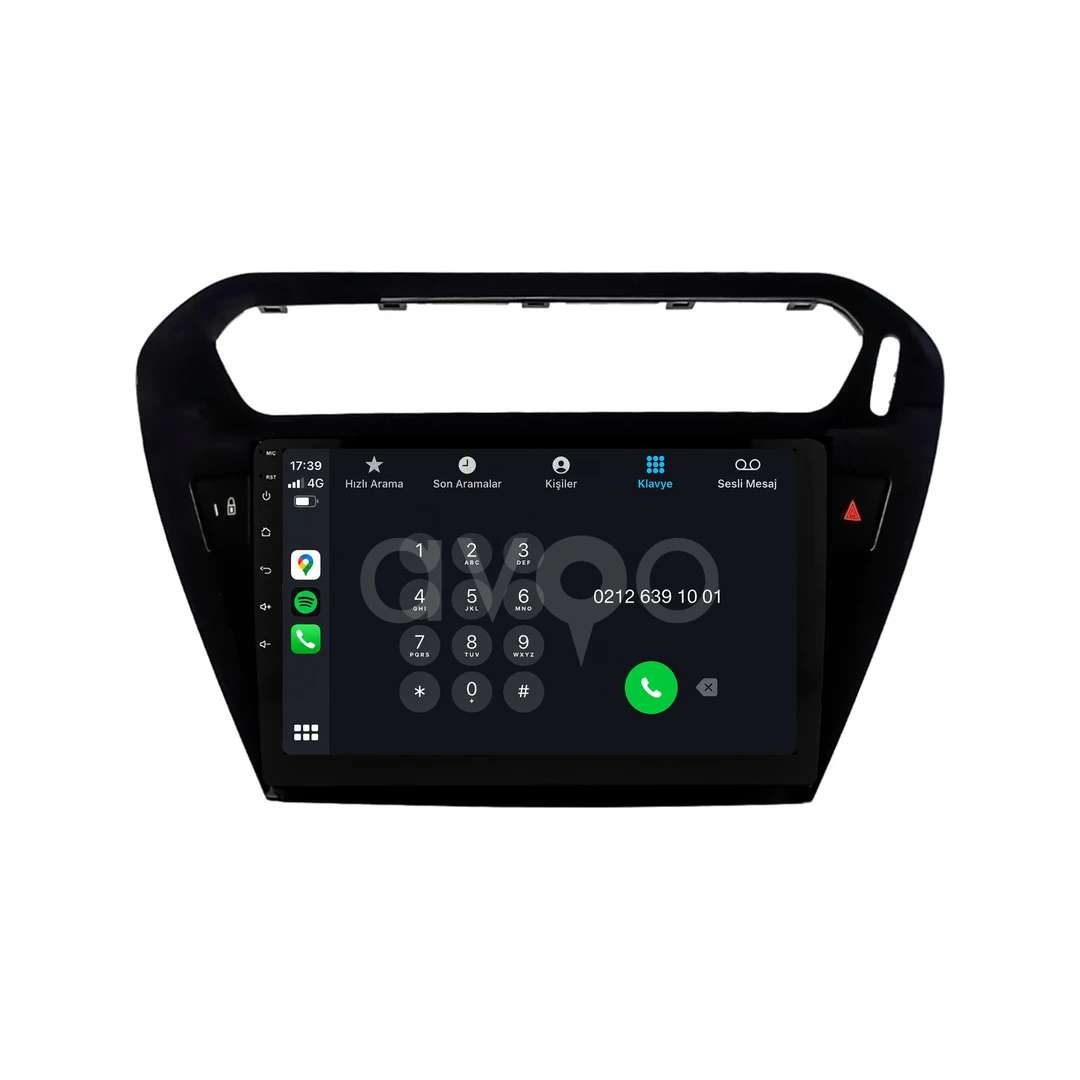 Citroen C-Elysee Android Siyah Multimedya Sistemi (2012-2024)