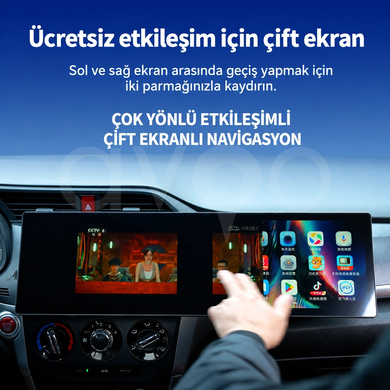 23.6 İnç Command Çift Ekran Multimedya Android 6+64 GB