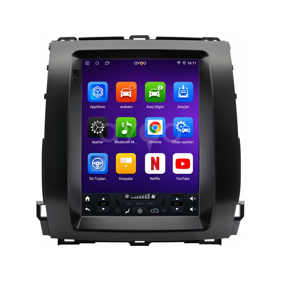 Toyota Land Cruiser Prado Android Tesla Multimedya Sistemi (2003-2009)