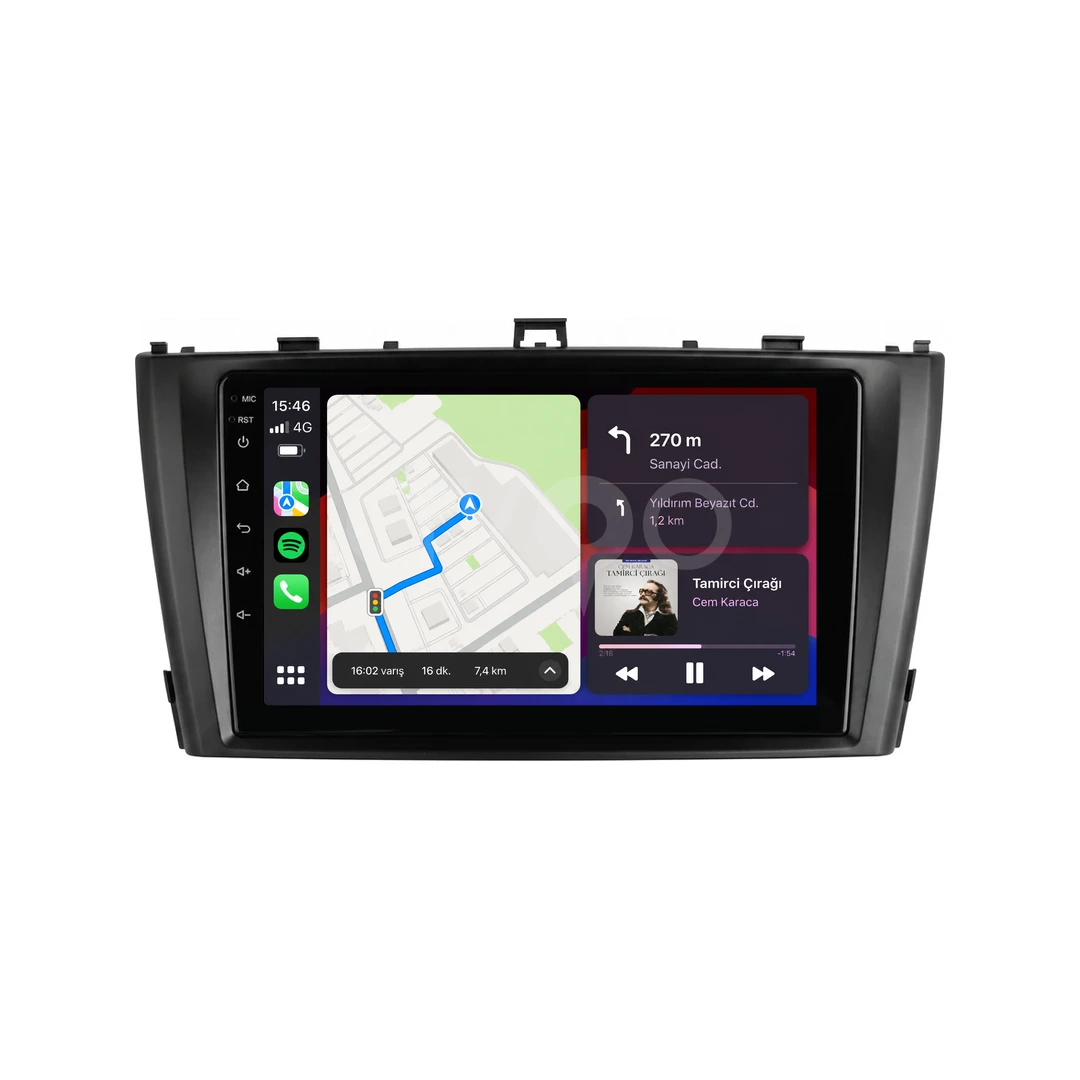 Toyota Avensis Android Siyah Multimedya Sistemi (2009-2014)